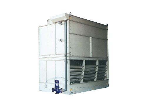 Cocurrent evaporative condenser